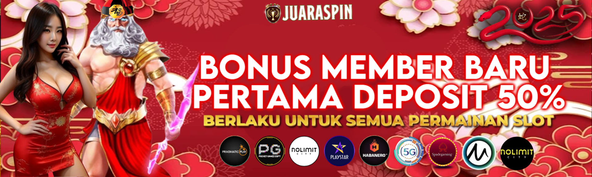 Bonus 50% untuk Member Baru di Juaraspin - Deposit Pertama Lebih Untung!